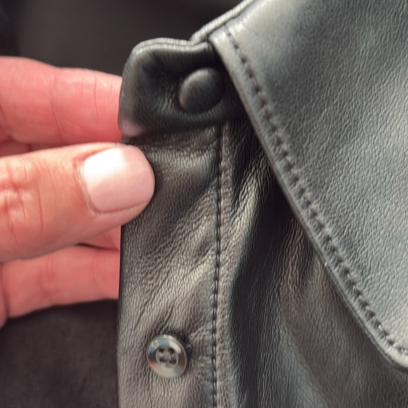 Alice + Olivia Black Mini Faux Leather Dress - Picture 6 of 7